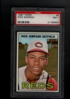1967 Topps #006 Dick Simpson PSA 7 NM CINCINNATI REDS